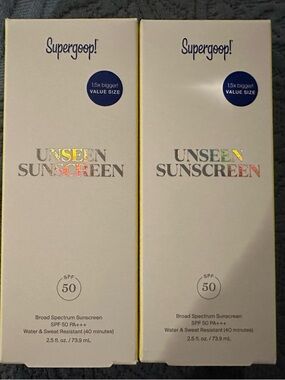 Supergoop! Unseen Sunscreen (2) 2.5 FL OZ SPF 50 *Bundle*